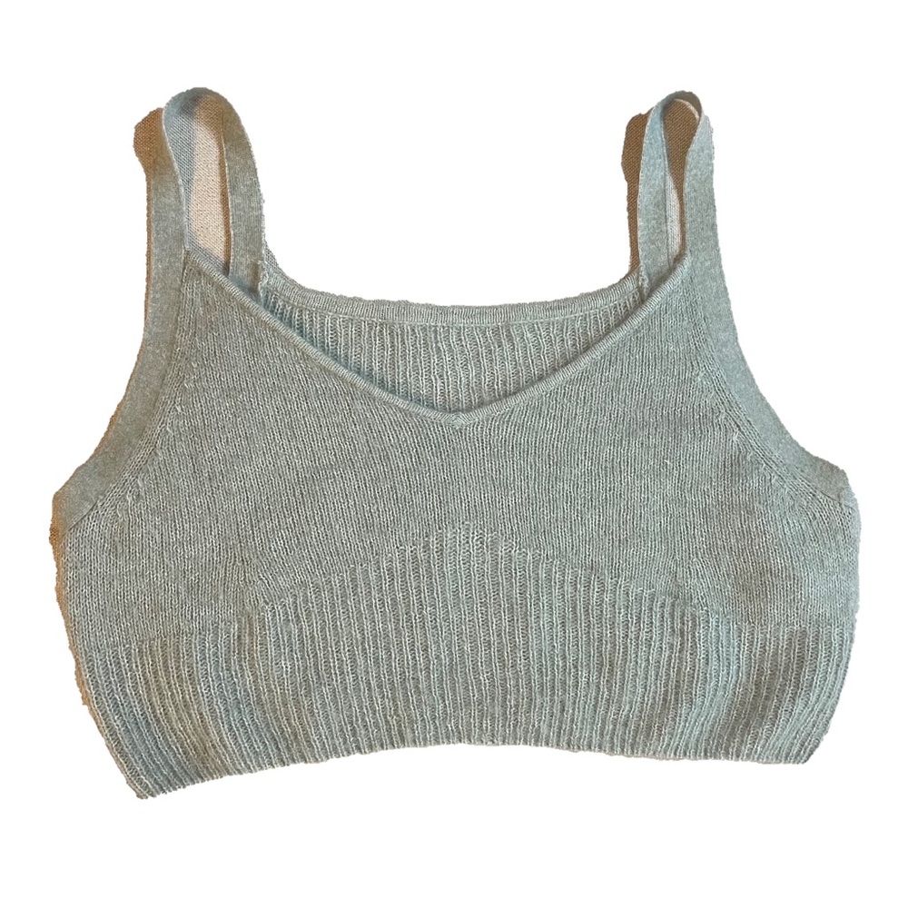 ALLSAINTS Leanne Crop Top - Wool Alpaca Blend V-neck | Size L